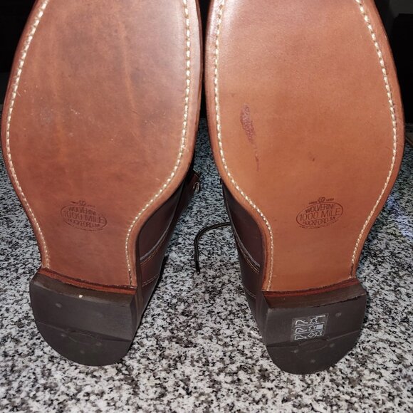 Wolverine 1000 Mile Boots Brown Pull-up size 12 EEE - Picture 5 of 9